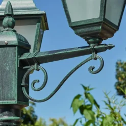 Réverbère Naofe Vert, Noir, 3 lumières