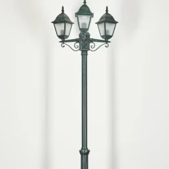 Réverbère Naofe Vert, Noir, 3 lumières