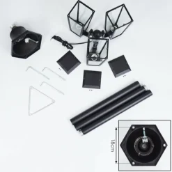 Réverbère Ruoni Noir, 3 lumières