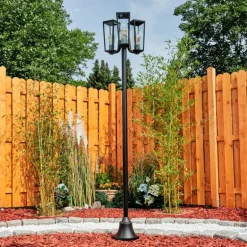 Réverbère Ruoni Noir, 3 lumières