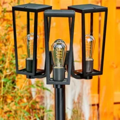 Réverbère Ruoni Noir, 3 lumières