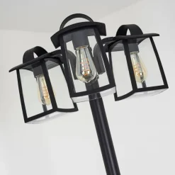 Réverbère Trosa Noir, 3 lumières