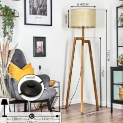 Sabadim Lampadaire Écru, 1 lumière