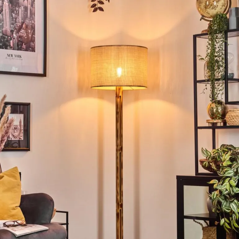 Sabadim Lampadaire Écru, Noir, 1 lumière