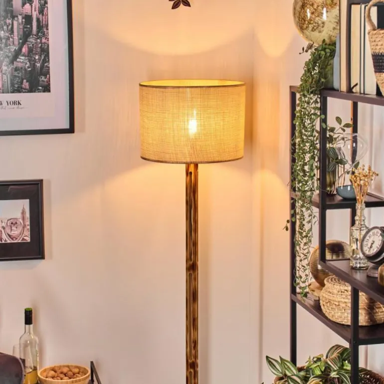 Sabadim Lampadaire Écru, Noir, 1 lumière