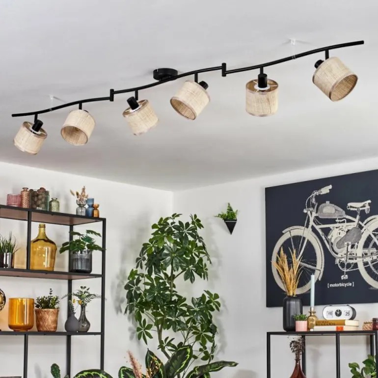 Sabadim Plafonnier beige, Écru, 6 lumières