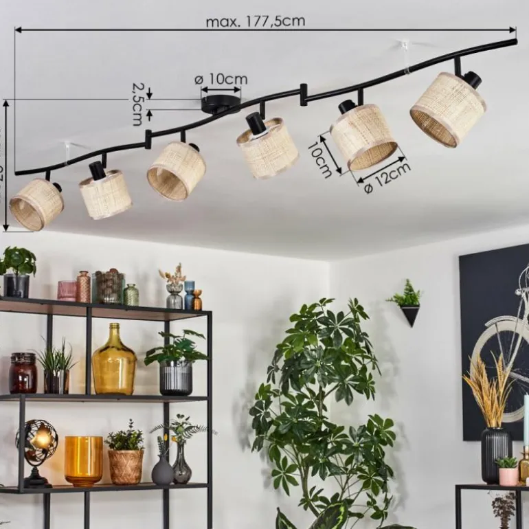 Sabadim Plafonnier beige, Écru, 6 lumières