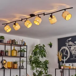 Sabadim Plafonnier beige, Écru, 6 lumières