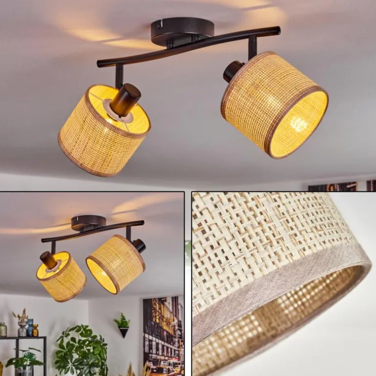 Sabadim Plafonnier Noir, 2 lumières