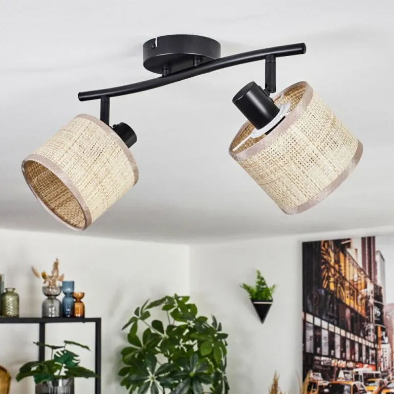 Sabadim Plafonnier Noir, 2 lumières