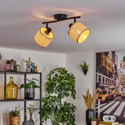 Sabadim Plafonnier Noir, 2 lumières