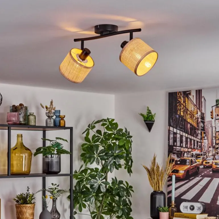 Sabadim Plafonnier Noir, 2 lumières