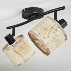 Sabadim Plafonnier Noir, 2 lumières