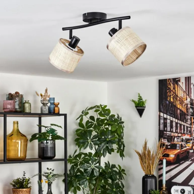 Sabadim Plafonnier Noir, 2 lumières