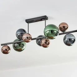 Sacoselo Plafonnier, Boule lumineuse Noir, 9 lumières