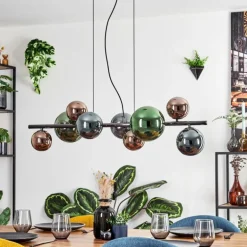 Sacoselo Suspension, Boule lumineuse Noir, 9 lumières