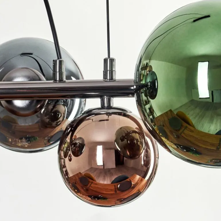 Sacoselo Suspension, Boule lumineuse Noir, 9 lumières