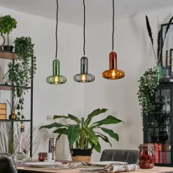 Salavisa Suspension Noir, 3 lumières