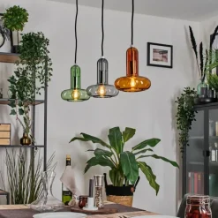 Salavisa Suspension Noir, 3 lumières