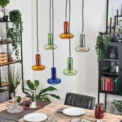 Salavisa Suspension Noir, 6 lumières