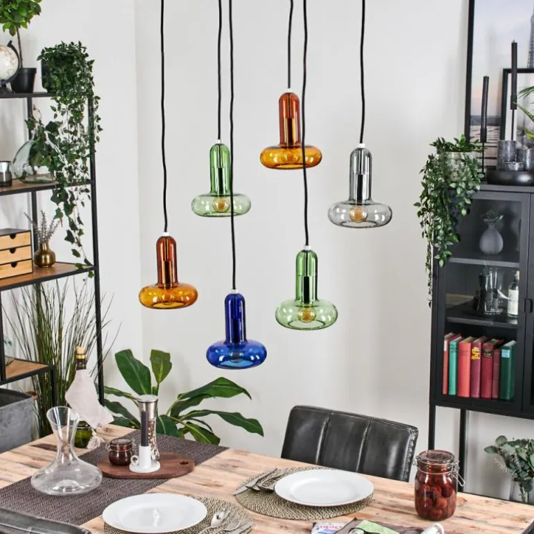 Salavisa Suspension Noir, 6 lumières