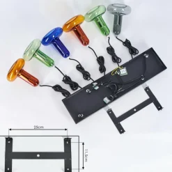 Salavisa Suspension Noir, 6 lumières