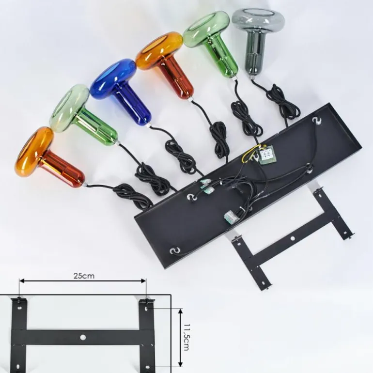 Salavisa Suspension Noir, 6 lumières