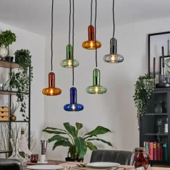 Salavisa Suspension Noir, 6 lumières