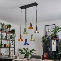 Salavisa Suspension Noir, 6 lumières