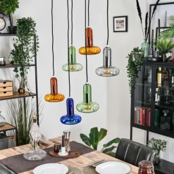 Salavisa Suspension Noir, 6 lumières