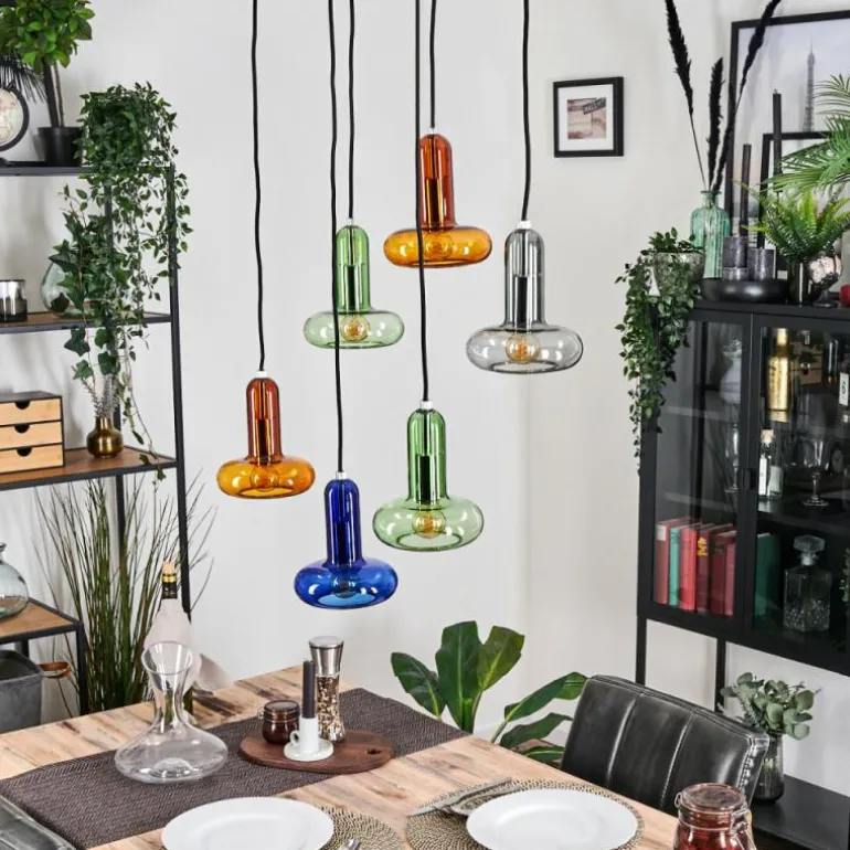 Salavisa Suspension Noir, 6 lumières