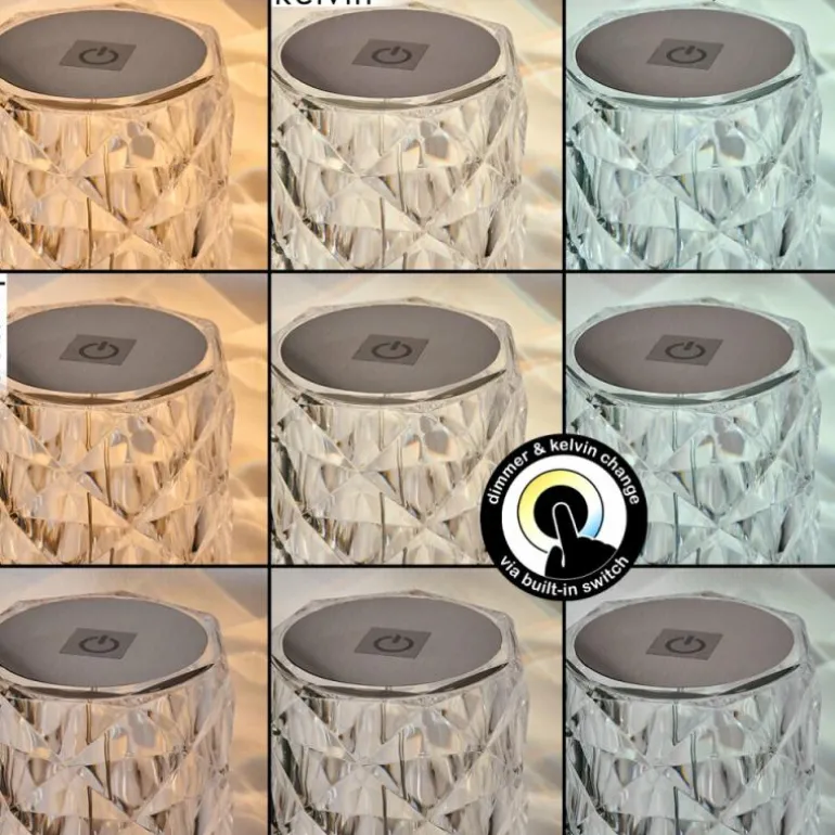 Salberget Lampe à poser LED Scintillant, Transparent, 1 lumière