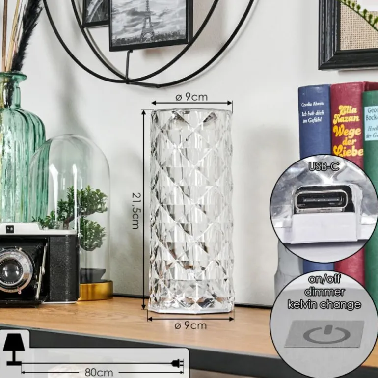 Salberget Lampe à poser LED Scintillant, Transparent, 1 lumière