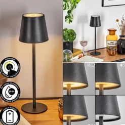 Salgadinho Lampe à poser LED Noir, 1 lumière