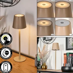 Salgadinho Lampe à poser LED Beige, 1 lumière