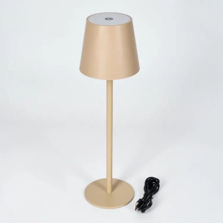Salgadinho Lampe à poser LED Beige, 1 lumière