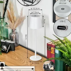 Salgadinho Lampe à poser LED Blanc, 1 lumière