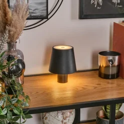 Salgadinho Lampe de table d'extérieur, Lampe à poser LED Noir, 1 lumière