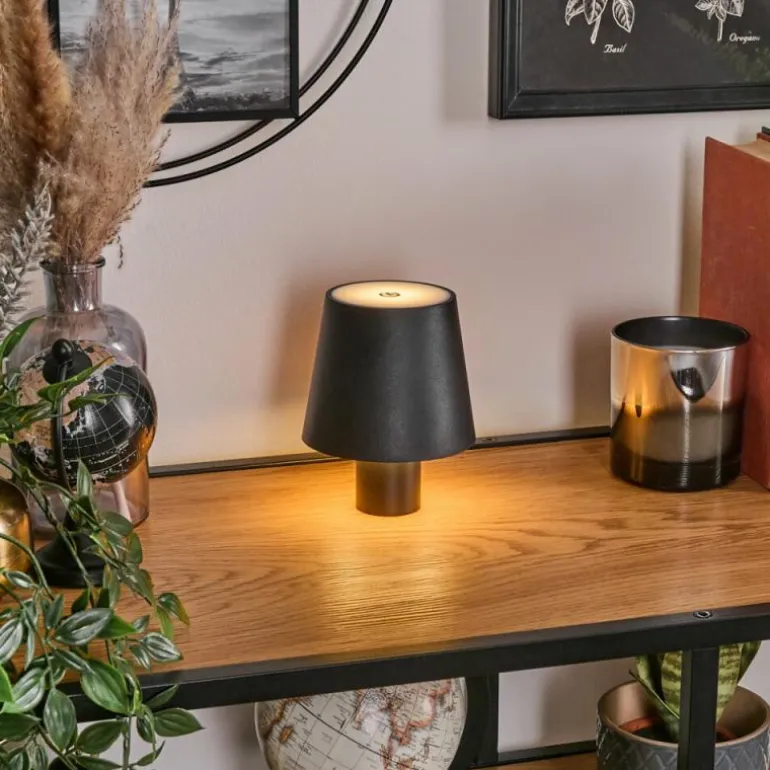 Salgadinho Lampe de table d'extérieur, Lampe à poser LED Noir, 1 lumière