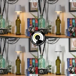 Salgadinho Lampe de table d'extérieur, Lampe à poser LED Blanc, 1 lumière