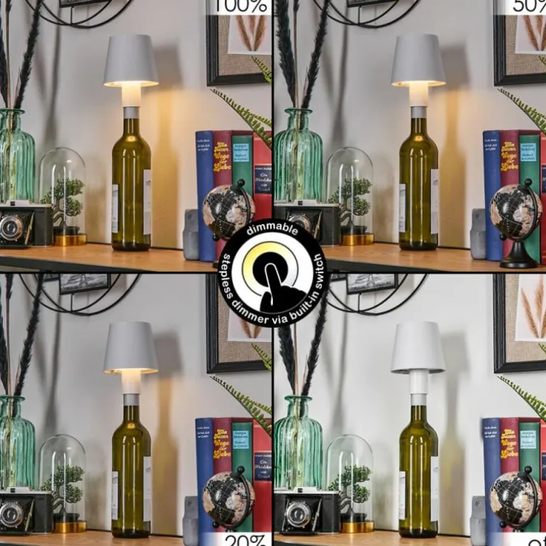 Salgadinho Lampe de table d'extérieur, Lampe à poser LED Blanc, 1 lumière