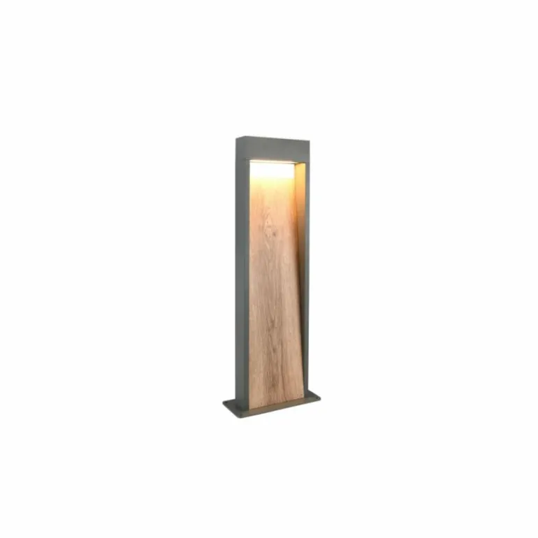 SALMON Lampadaire d'extérieur Luminaires Trio LED Bois clair, 1 lumière
