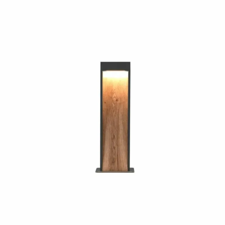 SALMON Lampadaire d'extérieur Luminaires Trio LED Bois clair, 1 lumière