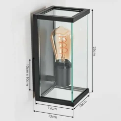 Sangbana Lampe murale d´extérieur Noir, 1 lumière