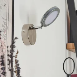 Sarnadinha Applique murale LED Nickel mat, 1 lumière