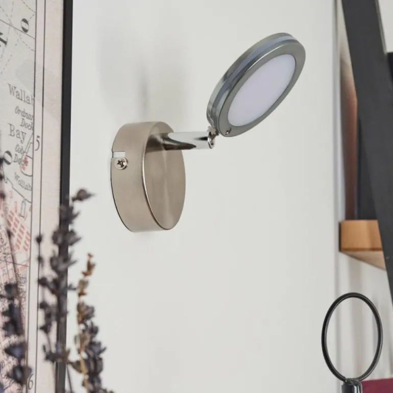 Sarnadinha Applique murale LED Nickel mat, 1 lumière