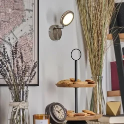 Sarnadinha Applique murale LED Nickel mat, 1 lumière