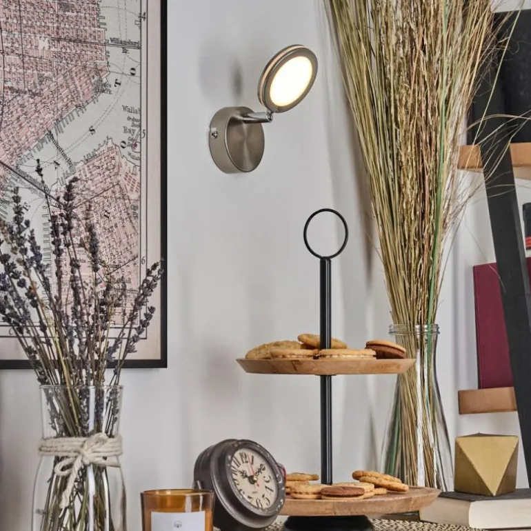 Sarnadinha Applique murale LED Nickel mat, 1 lumière