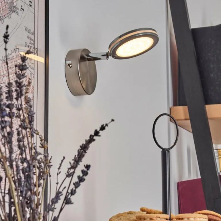 Sarnadinha Applique murale LED Nickel mat, 1 lumière