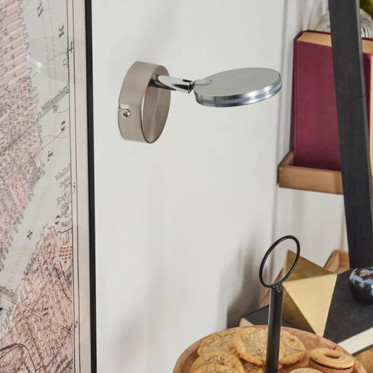 Sarnadinha Applique murale LED Nickel mat, 1 lumière
